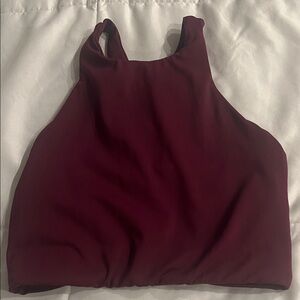 Montiel Women's Burgundy Sports Bra Small